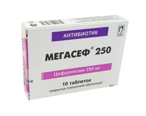 Мегасеф, 250 мг, таб. №10