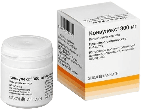 Конвулекс, 300 мг, таб. №50