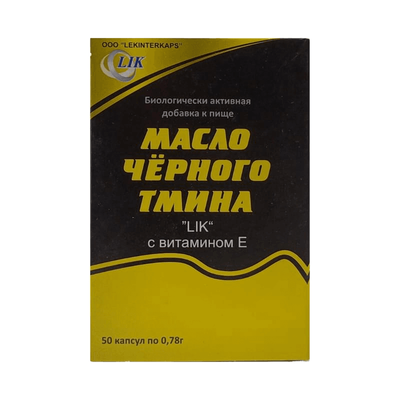 Масло Черного Тмина с вит Е LIK, 0,78 г, капс. №50