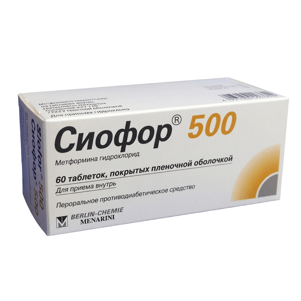 Сиофор, 500 мг, таб. №60