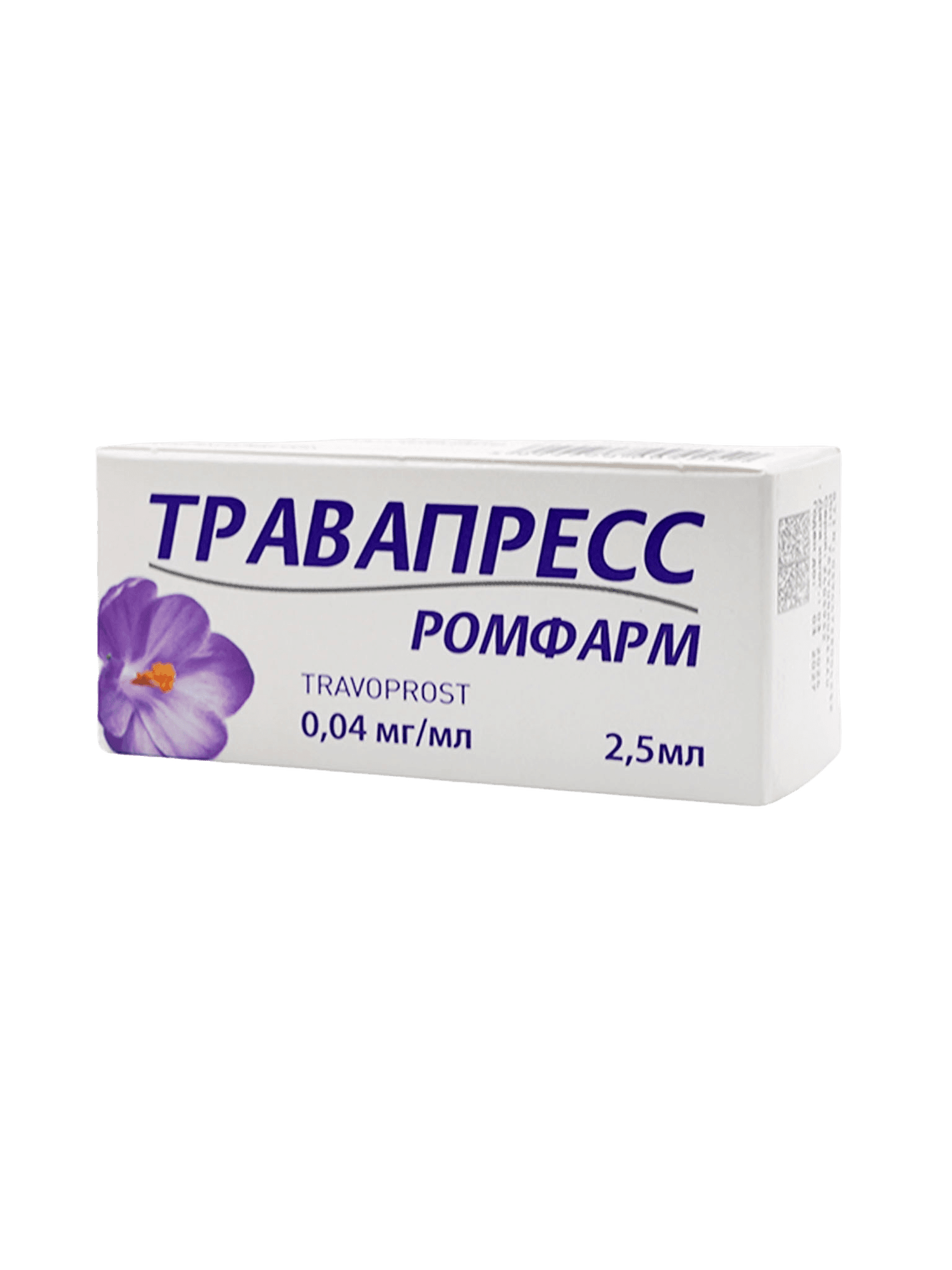 Травапресс Ромфарм, 0,04 мг/мл, 2,5 мл, капли глаз.