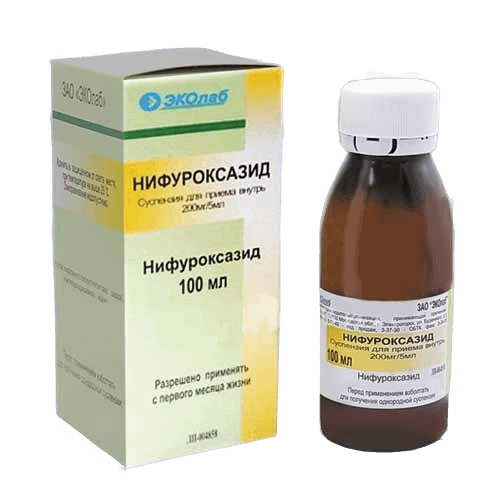 Нифуроксазид, 200 мг/5 мл, 100 мл, сусп.