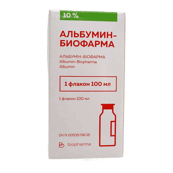 Альбумин-Биофарма, 10%, 100 мл, флак.