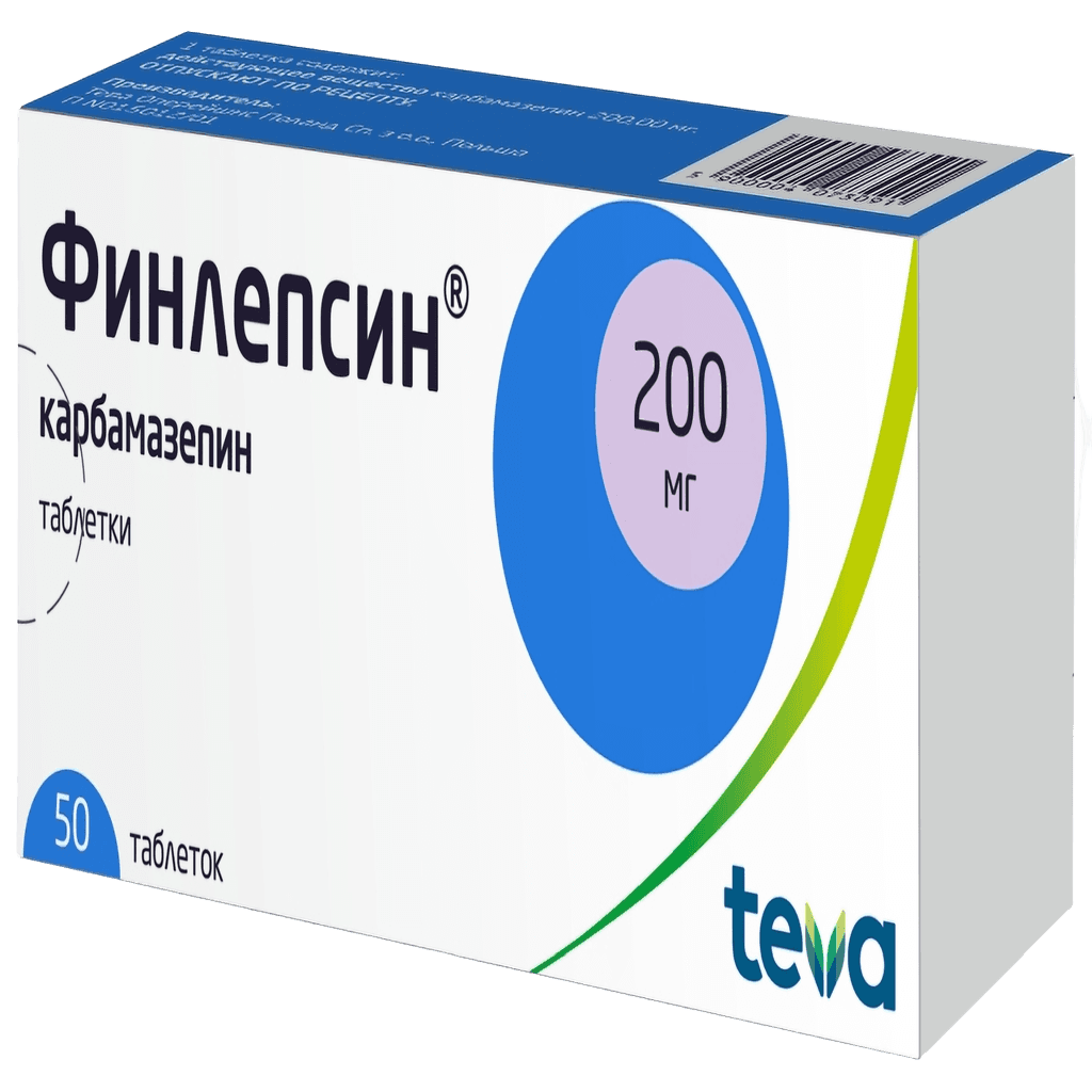 Финлепсин, 200 мг, таб. №50