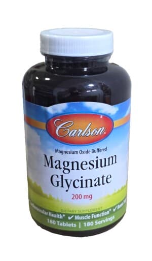 Магний Глицинат (Carlson Magnesium Glycinate), 200 мг, таб. №180