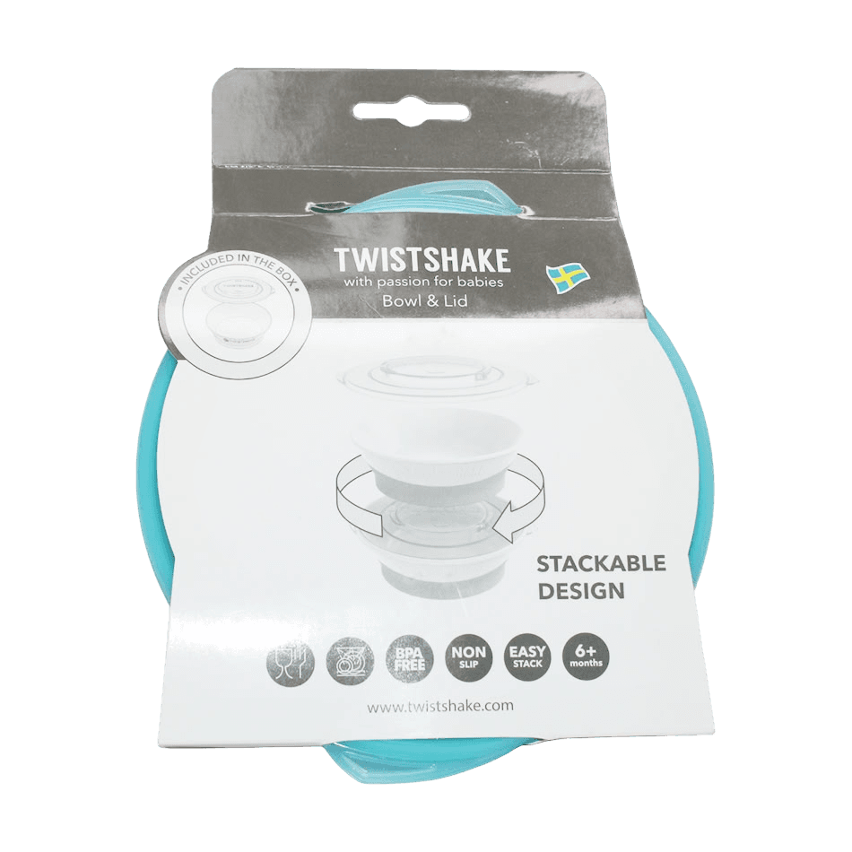 Миска с крышкой синий Twistshake