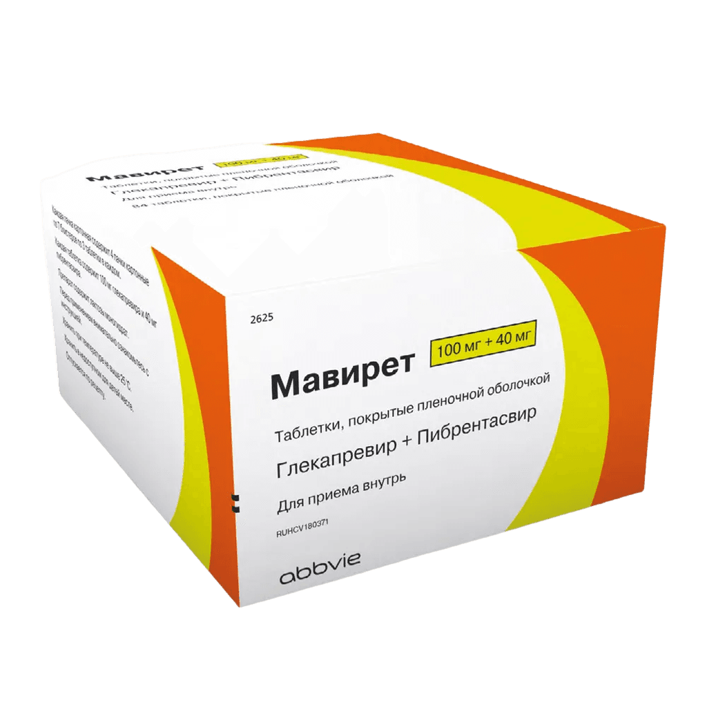 Мавирет, 100 мг-40 мг, таб. №21