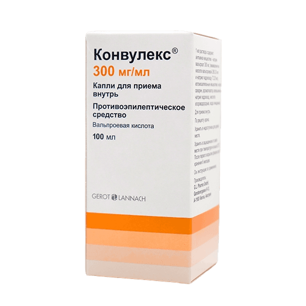 Конвулекс, 300 мг/мл, 100 мл, капли