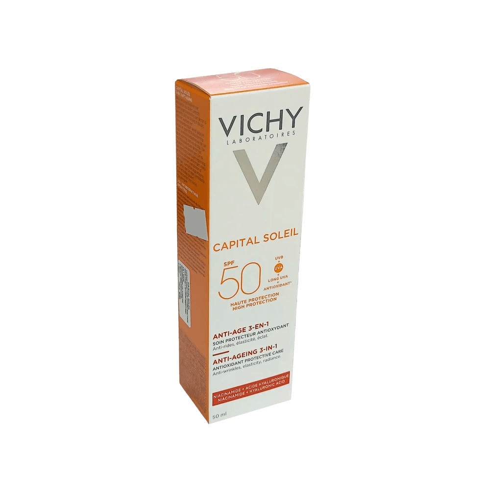 Антивозрастной уход 3 в 1 Vichy Capital Soleil SPF 50 3-in-1, 50 мл