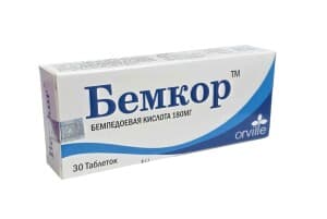 Бемкор, 180 мг, таб. №30