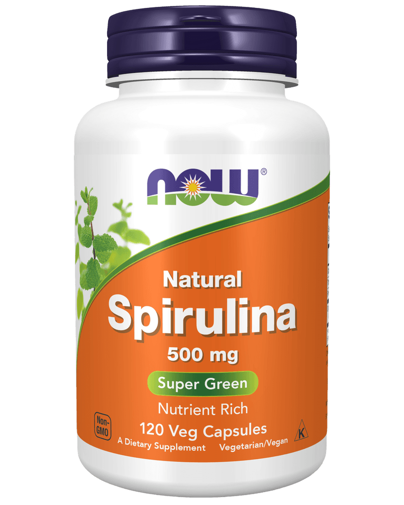 Спирулина (NOW Spirulina), 500 мг, капс. №120