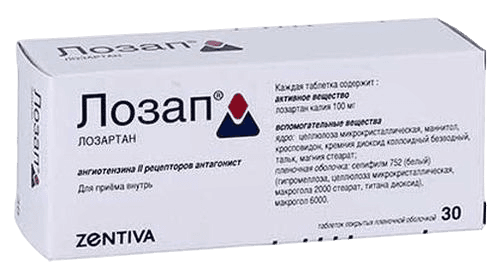 Лозап, 100 мг, таб. №30