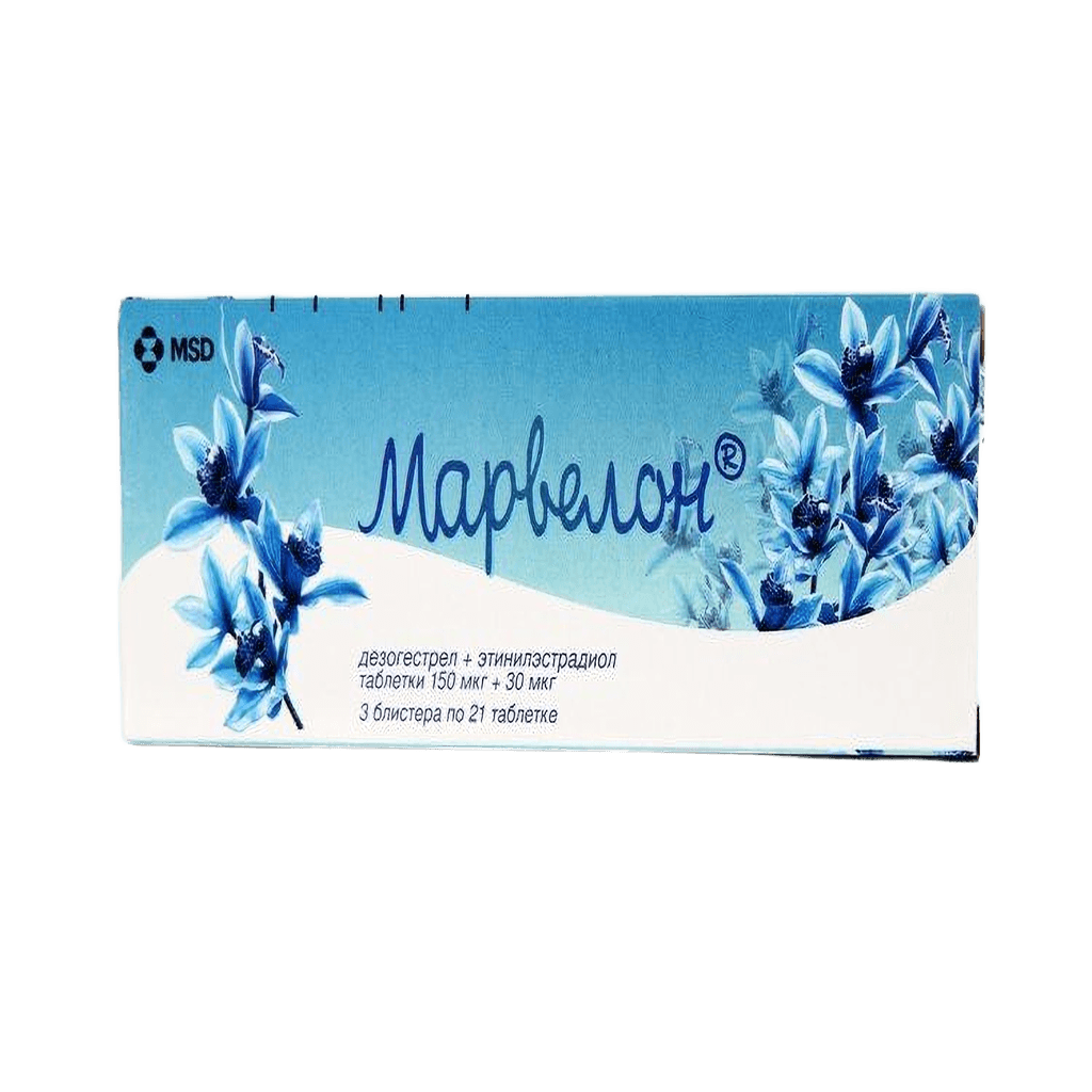 Марвелон, 150 мкг/30 мкг, таб. №63