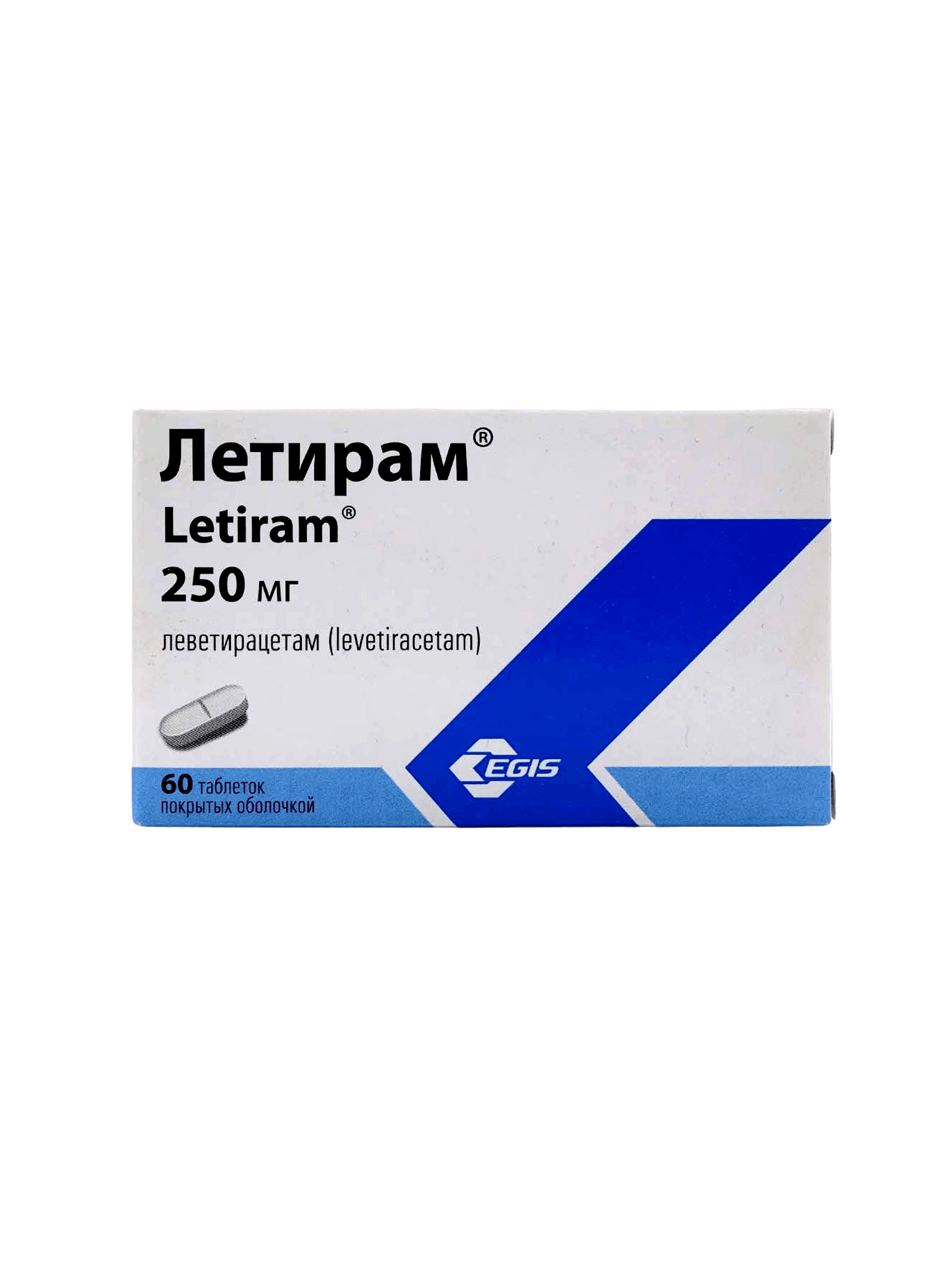 Летирам, 250 мг, таб. №60