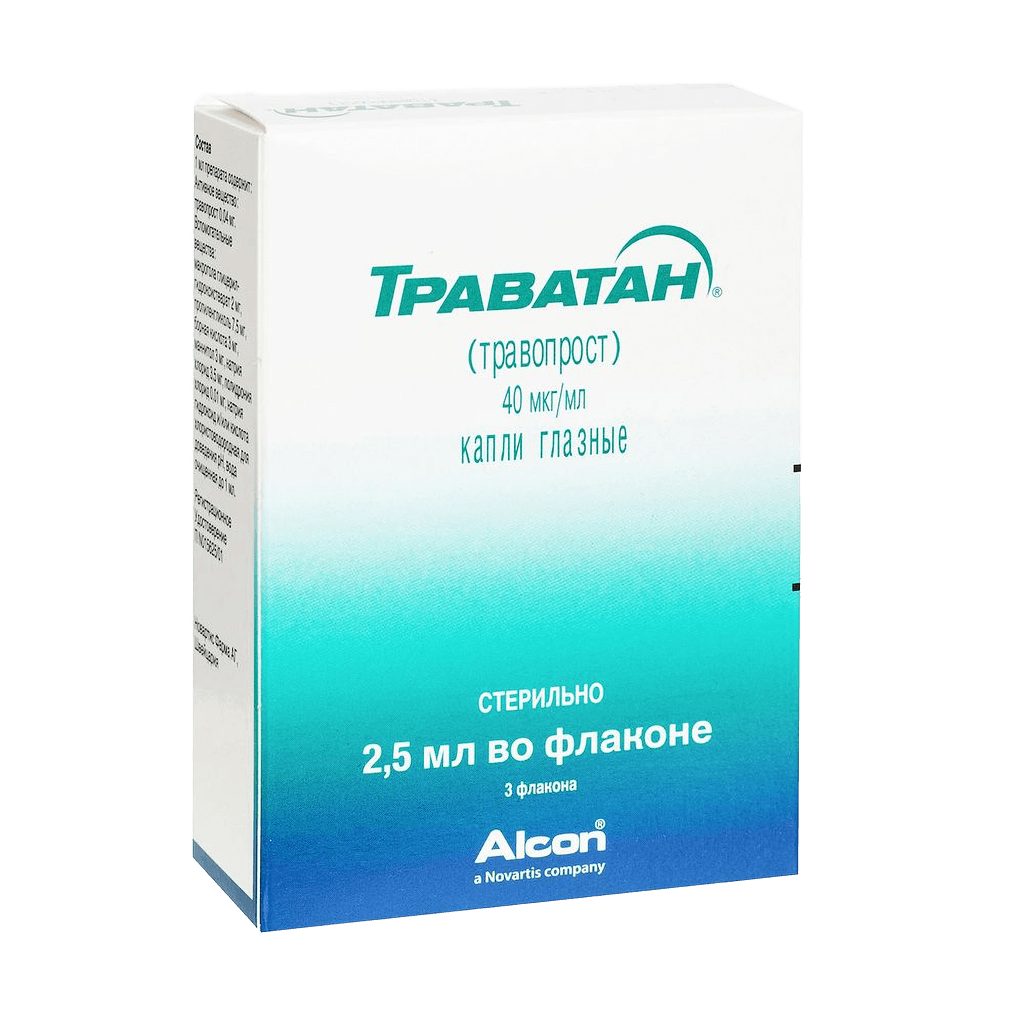 Траватан, 40 мкг/мл, 2,5 мл, капли глаз. №3