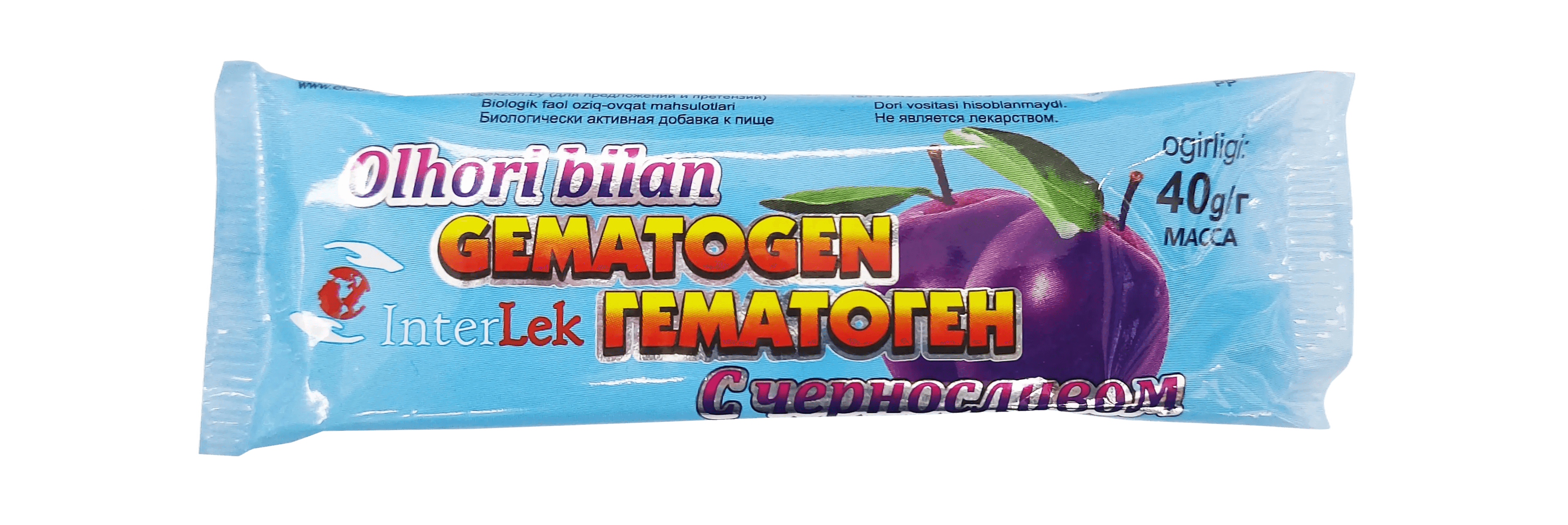 Гематоген с черносливом, 30 г
