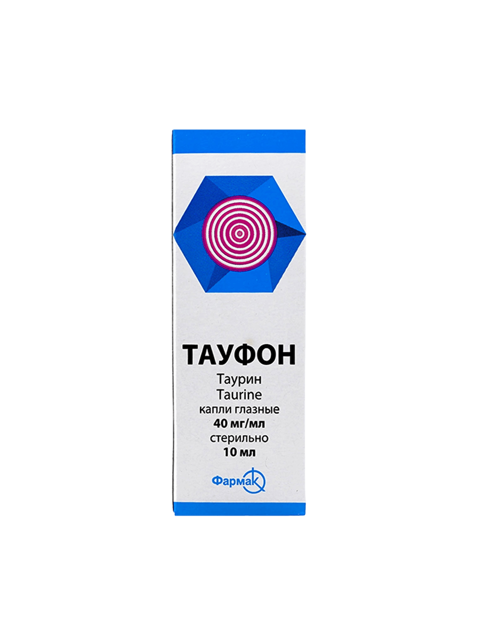 Тауфон, 40 мг/мл, 10 мл, капли глаз.
