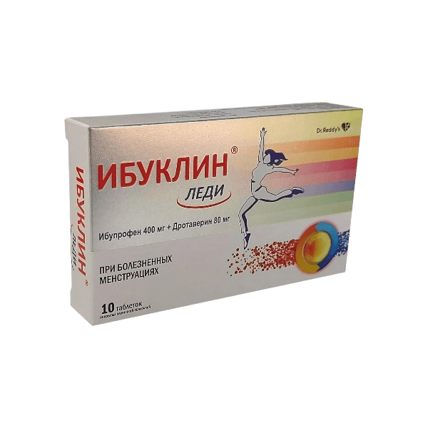 Ибуклин Леди, 400 мг/80 мг, таб. №10