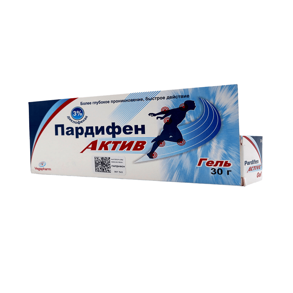 Пардифен Актив, 30 г, гель