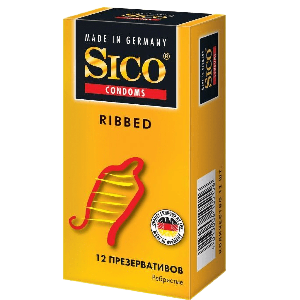 Презервативы Sico Ribbed, №12 (Ребристые)