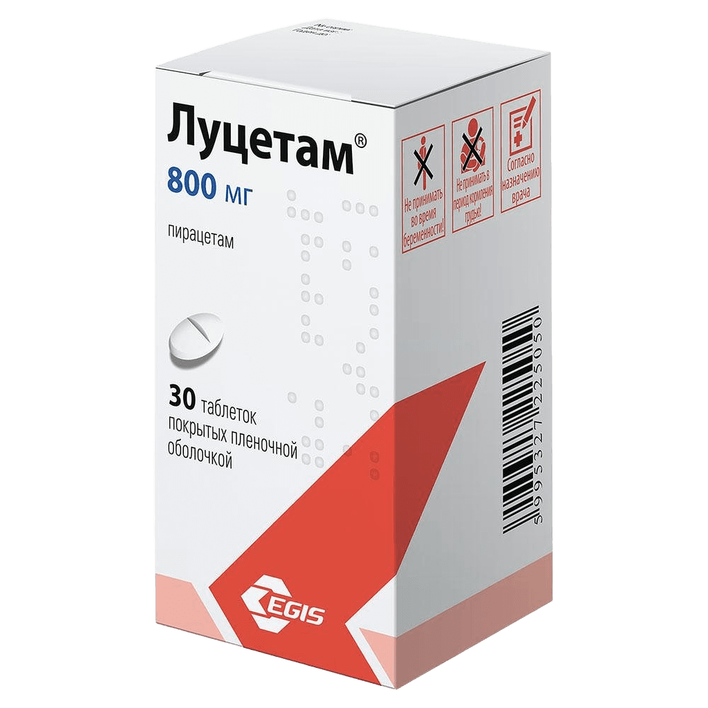 Луцетам, 800 мг, таб. №30