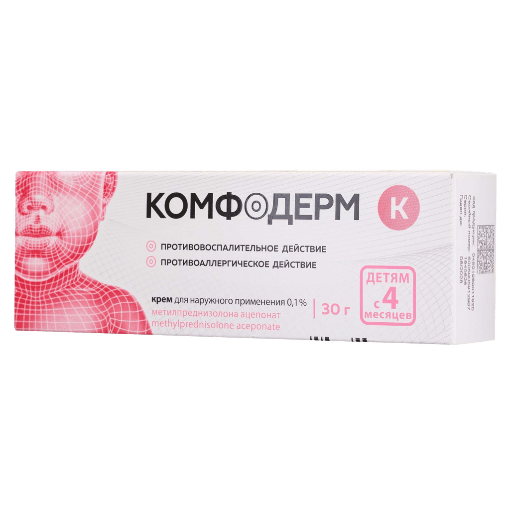 Комфодерм К, 0,1%, 30 г, крем.