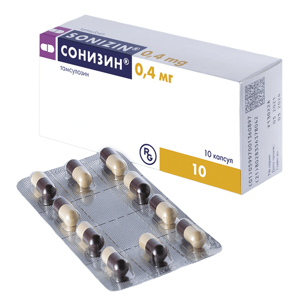 Сонизин, 0,4 мг, капс. №30