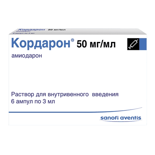 Кордарон, 150 мг/3 мл, 3 мл, амп. №6