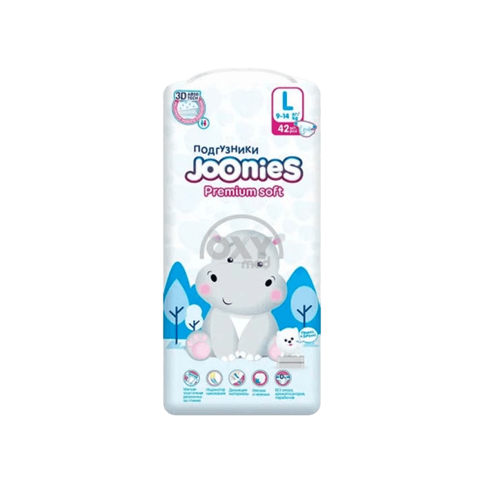 Подгузники Joonies Premium soft, раз. L, №42