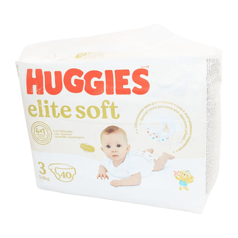 Подгузники дет. Huggies Elite Soft, раз. 3, №40