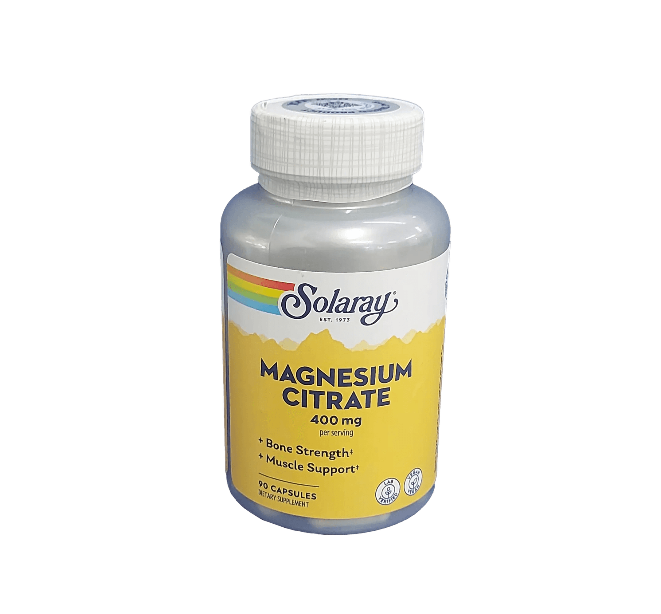 Магний Цитрат (Solaray Magnesium Citrate), 400 мг, капс. №90