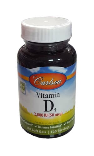 Витамин Д3 (Carlson Vitamin D3), 50 мкг/2000 МЕ, капс. №120