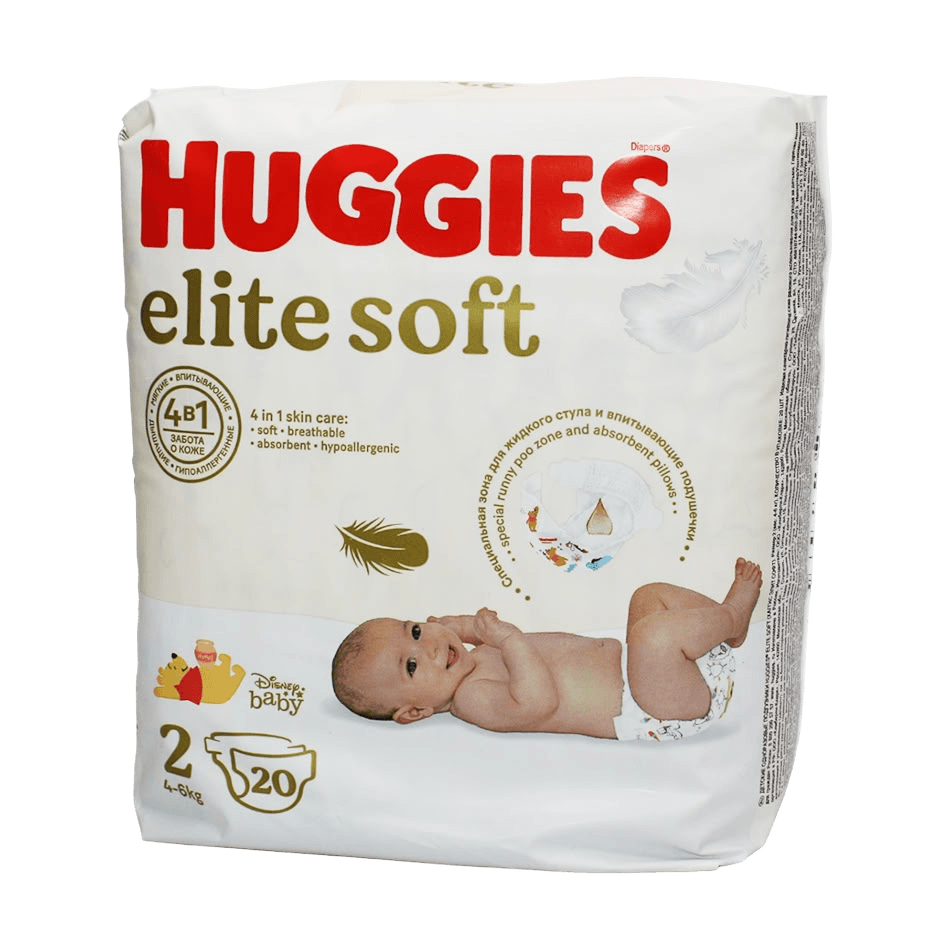 Подгузники дет. Huggies Elite Soft, раз. 2, №20