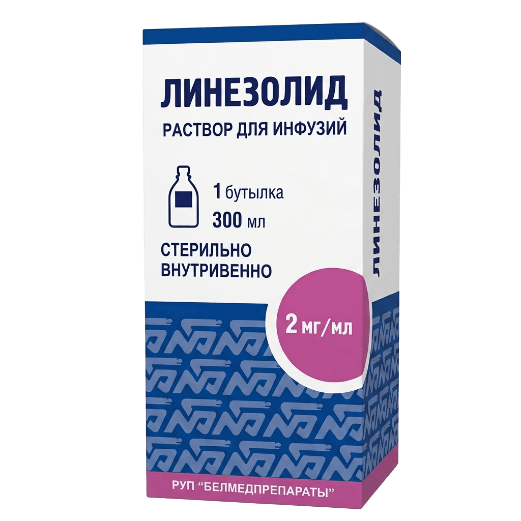 Линезолид, 2 мг/мл, 300 мл, флак.