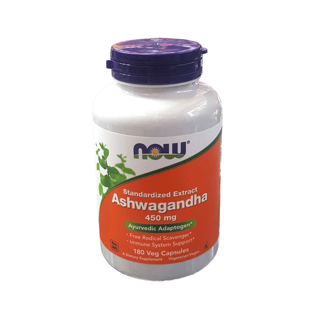 Ашваганда (NOW Ashwagandha), 450 мг, капс. №180