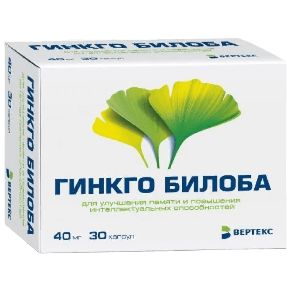 Гинкго Билоба, 40 мг, капс. №30