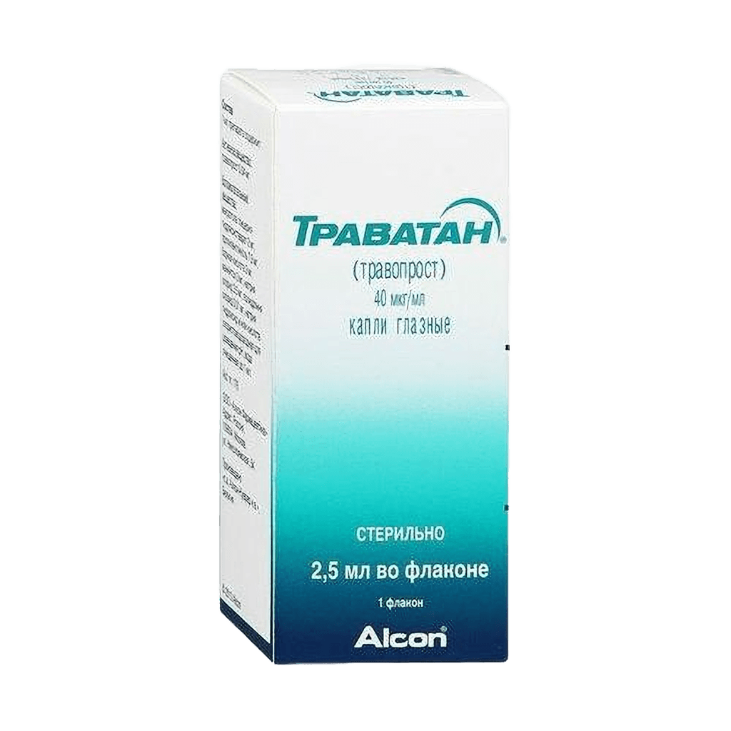 Траватан, 40 мкг/мл, 2,5 мл, капли глаз.