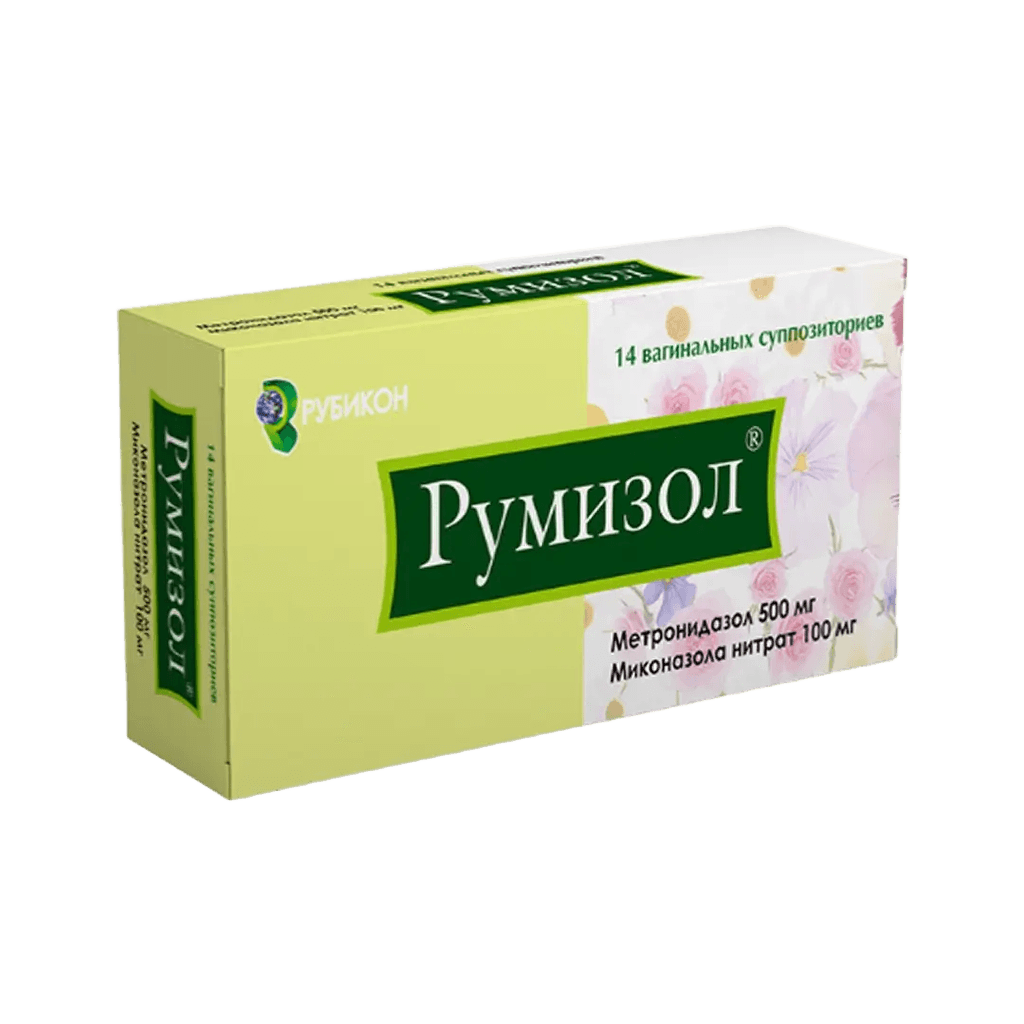 Румизол, 500 мг/100 мг, супп. ваг. №14