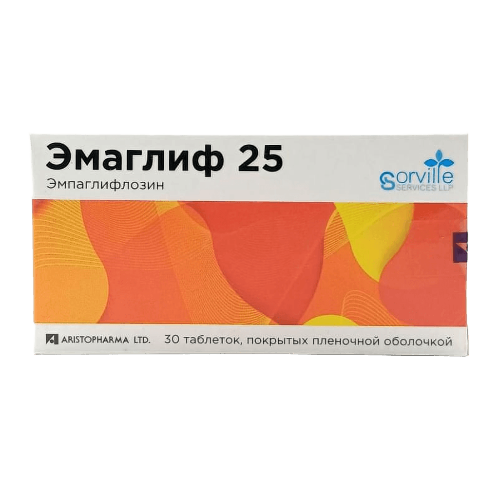 Эмаглиф, 25 мг, таб. №30