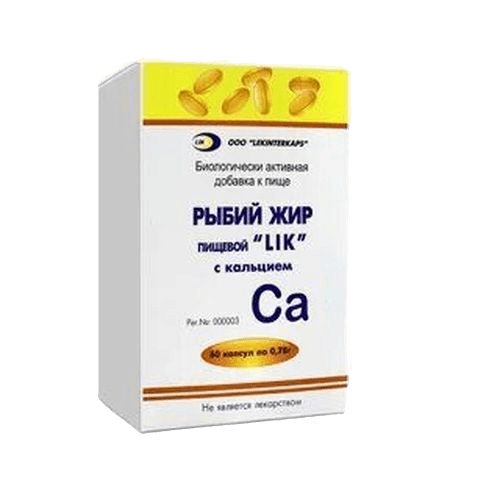 Рыбий жир LIK с кальцием, 0,78 г, капс. №60
