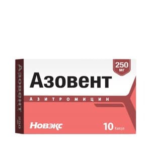 Азовент, 250 мг, капс. №10