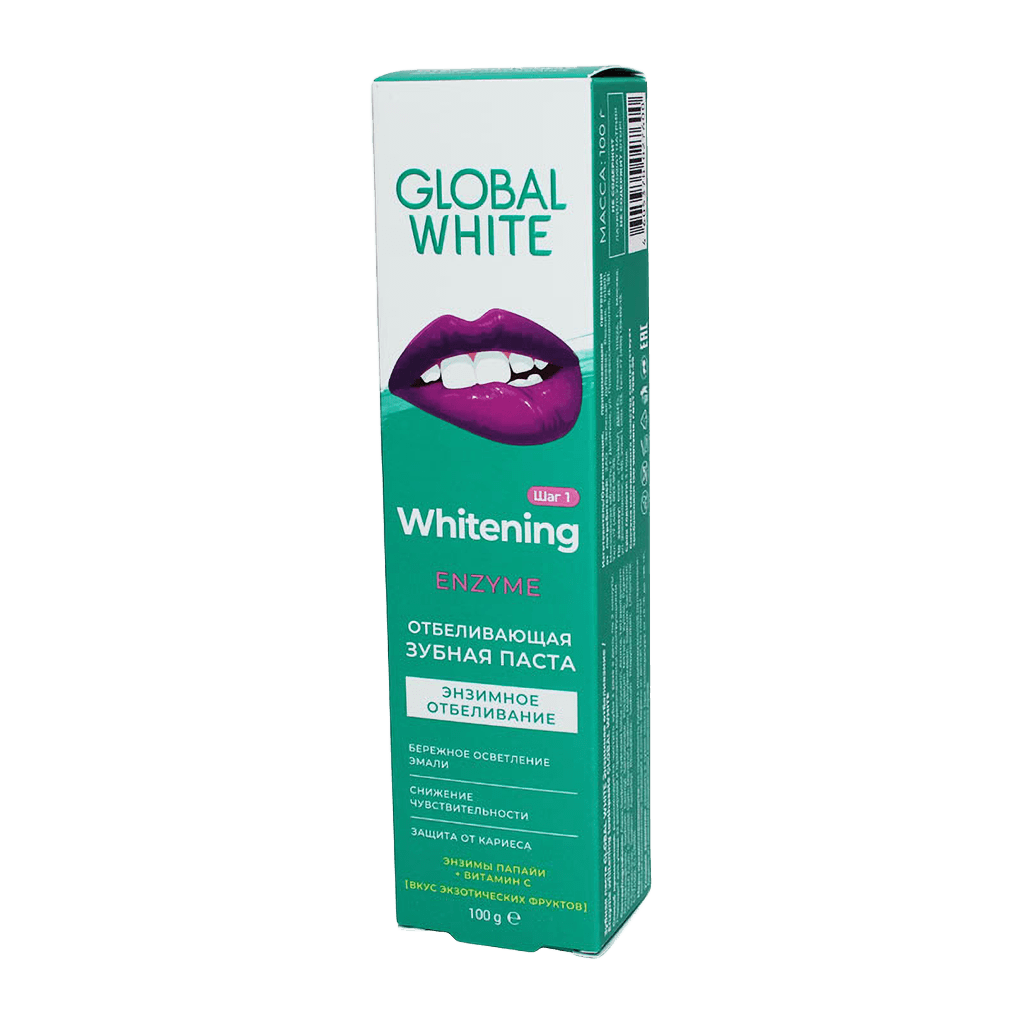 Зубная паста отбеливающий Global White Extra, 100 г