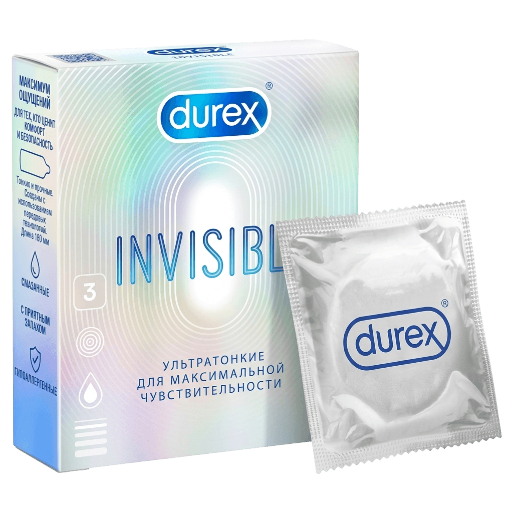 Презервативы Durex Invisible, №3 (ультратонкие)