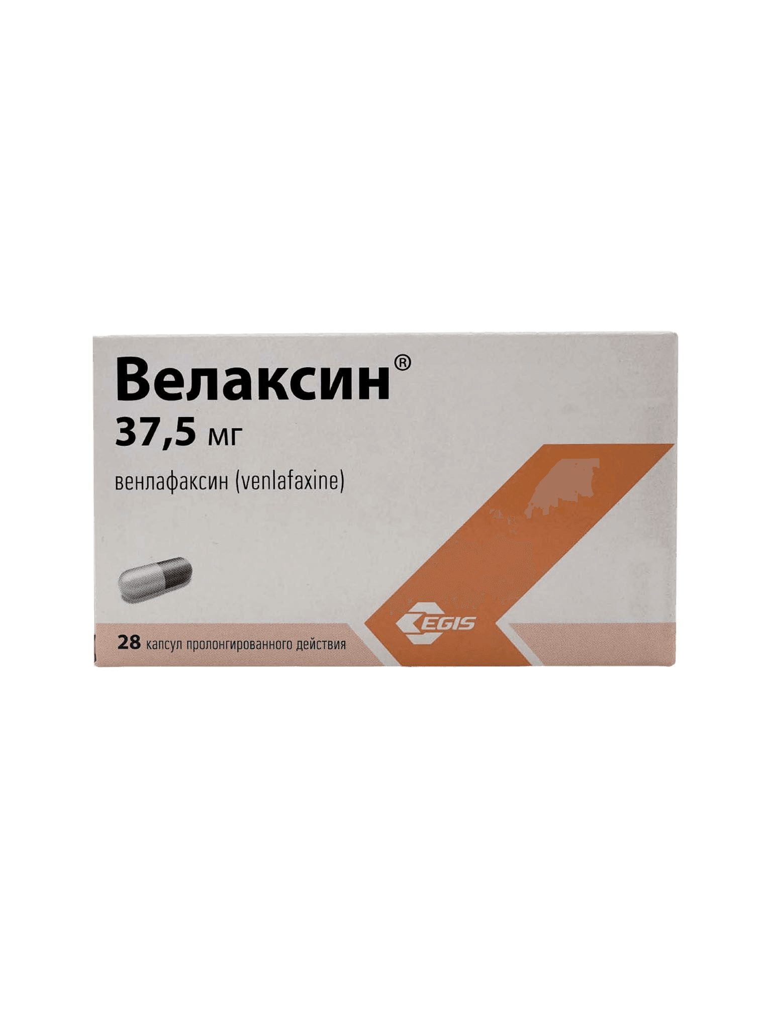 Велаксин, 37,5 мг, капс. №28