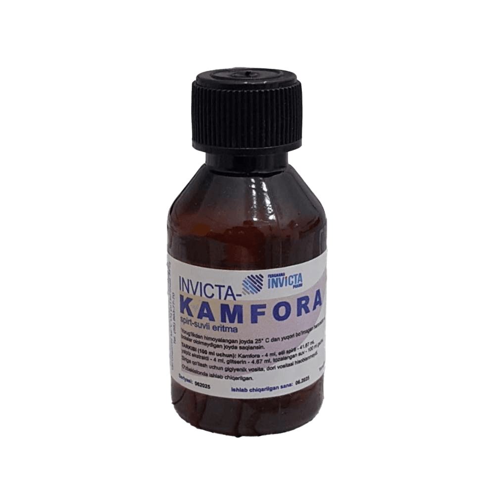 Камфора, 10%, 25 мл, спирт., флак.