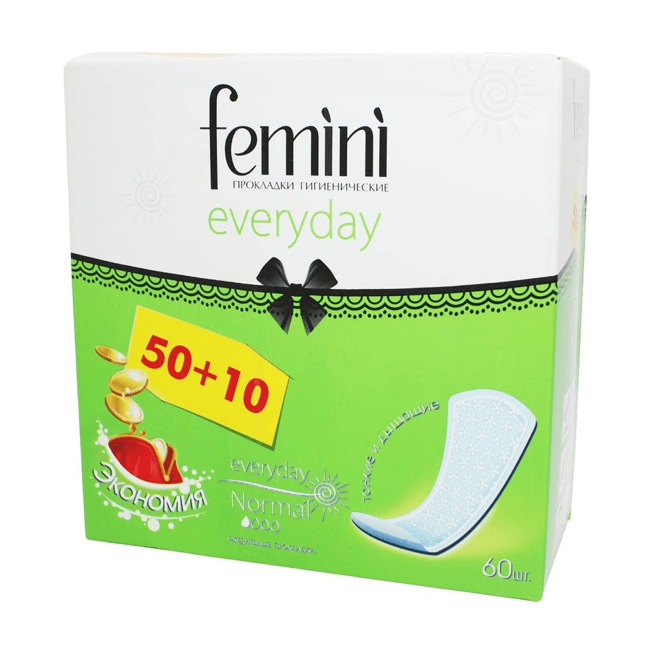 Прокладки гиг. ежед. Femini Everyday Normal, №60