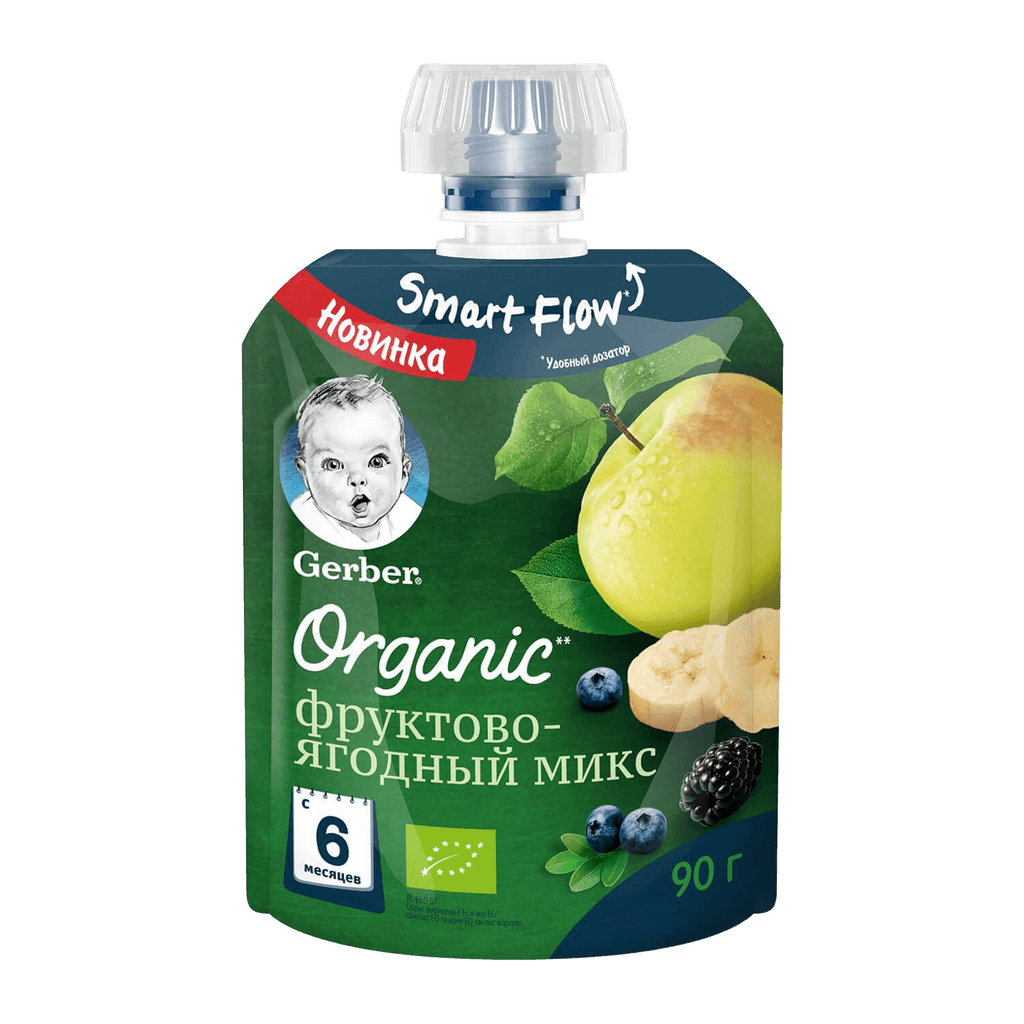 Пюре Фруктово-ягодный микс Gerber, 90 г