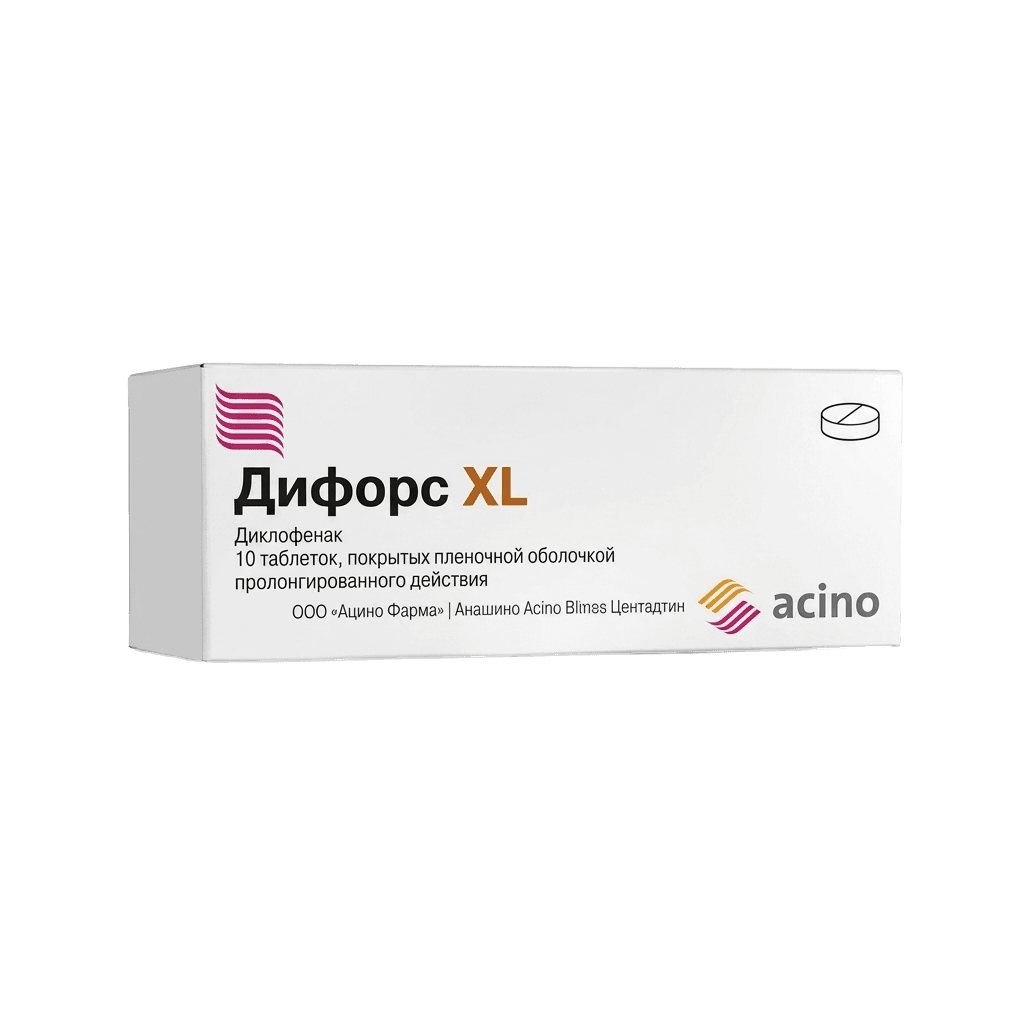 Дифорс XL, 10 мг/160 мг, таб. №30