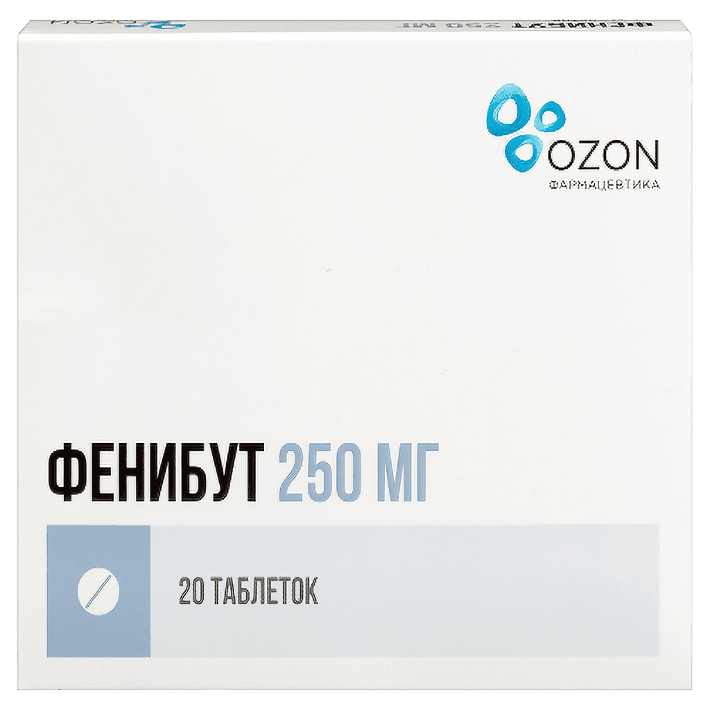Фенибут, 250 мг, таб. №20