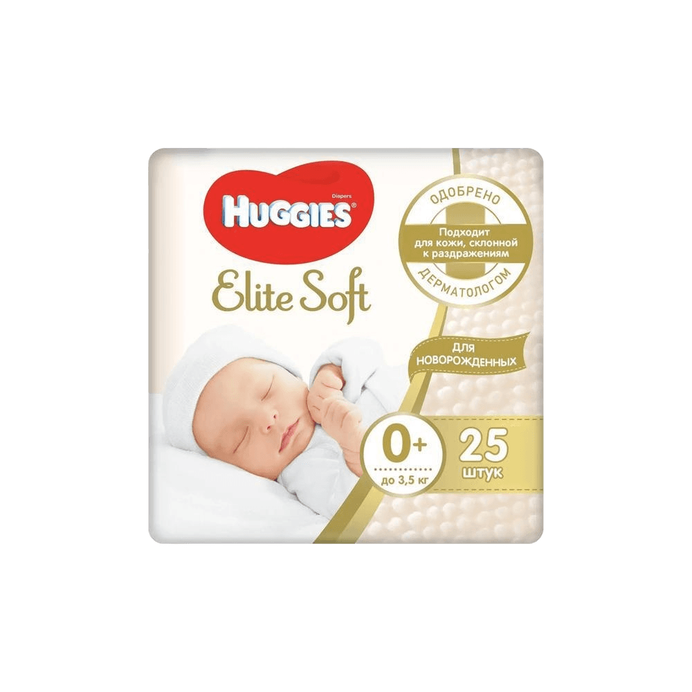 Подгузники дет. Huggies Elite Soft, раз. 0+, №25